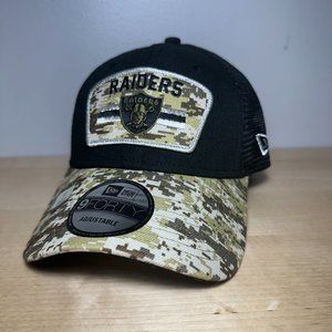 Las Vegas Raiders Baseball Hat Cap New Era Salute to Service Snapback Camo